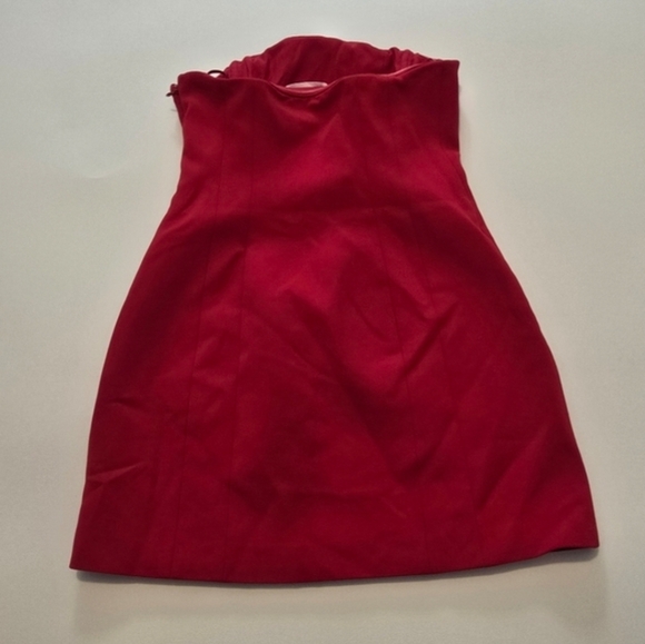 A.L.C. Elsie Mini Dress in Red Cocktail Sleeveless Strapless Size 2 - Picture 13 of 14